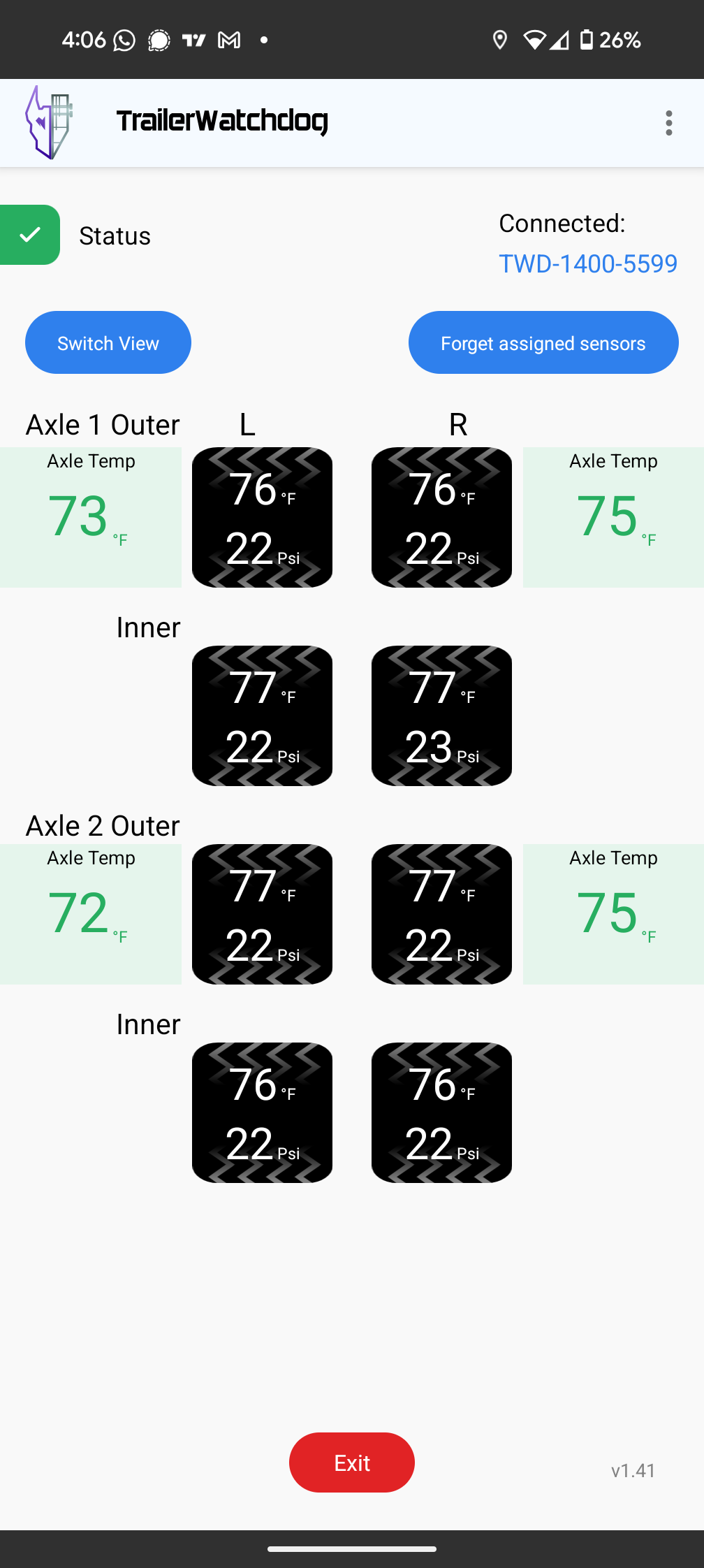 TrailerWatchdog monitoring system for multi-axle trailers with up to 14 wheels